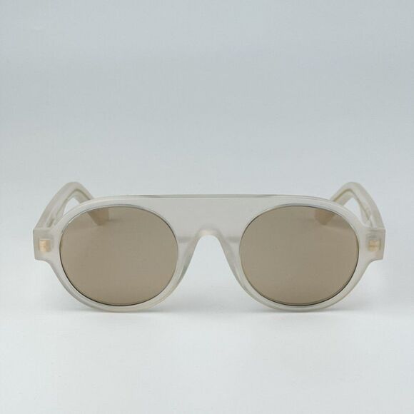 NEW Loewe LW40020I 21E Clear White Gold Brown Round Unisex Sunglasses LW 40020I main image 8